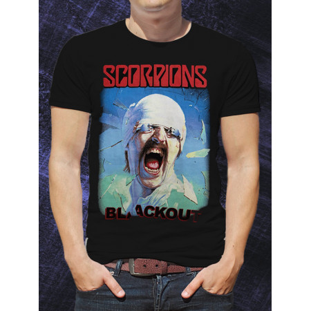 Мужская футболка Scorpions Blackout из хлопка