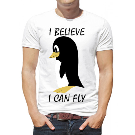 Мужская футболка I believe i can fly  из хлопка