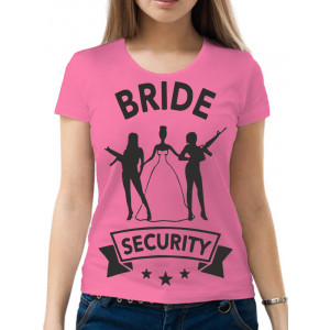 Женская футболка Bride security