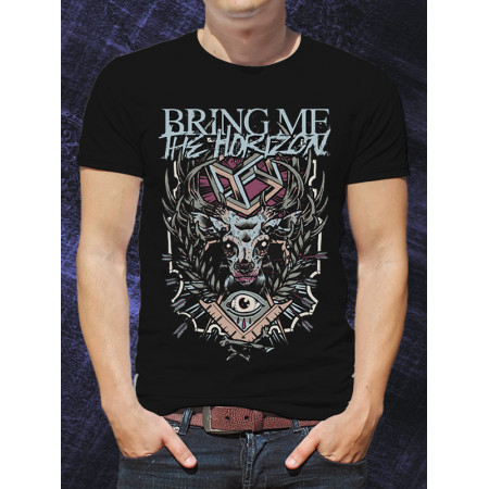 Мужская футболка "Bring Me The Horizon" Cosmic Deer из хлопка