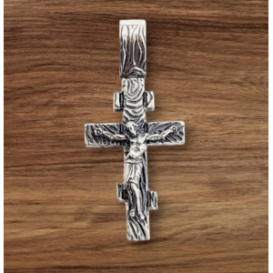 Серебряный крест 53 с чернением 4043-IDE