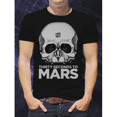 Мужская футболка 30 Seconds to Mars Big skull из хлопка