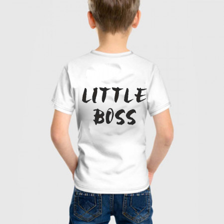 Дитяча іменна футболка - Little Boss з бавовни