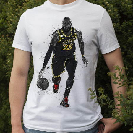 Мужская футболка Lerbon James (Lakers), dark artwork из хлопка