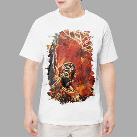 Мужская футболка Michael Jordan Fire Art из хлопка