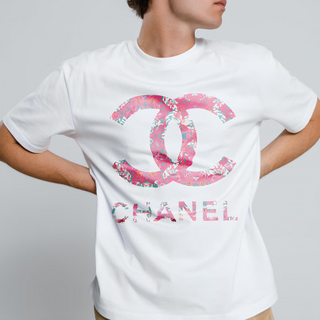 Футболка Chanel logo хлопковая