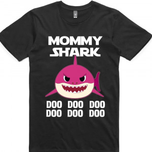 Футболка для вагітних Mommy shark doo doo doo