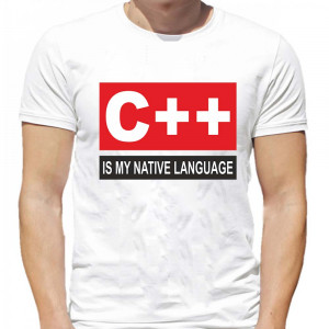 Футболка C++ Is my native language 