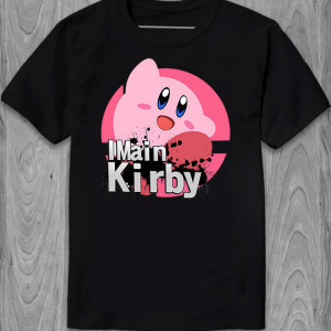 Футболка I main kirby 