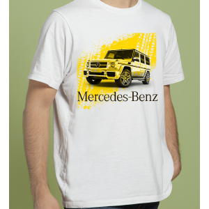 Футболка Mercedes-Benz (жовтий принт)