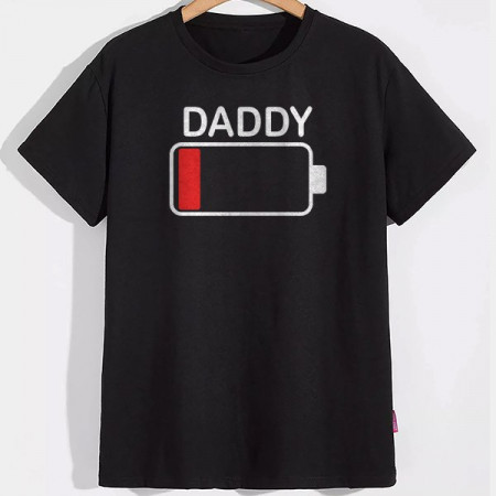 Футболка Daddy low battery бавовняна