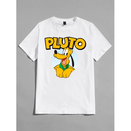 Футболка Плуто (Pluto) — верный пес Микки Мауса с надписью
