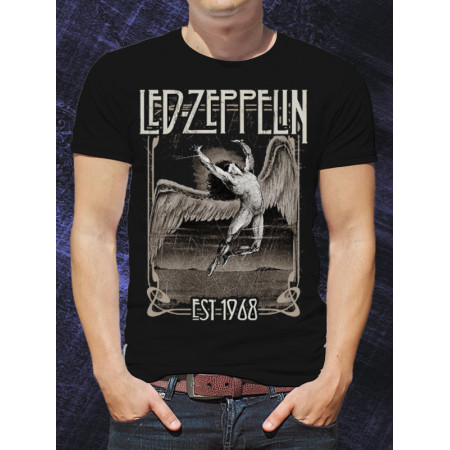 Мужская футболка Led Zeppelin Faded Falling из хлопка