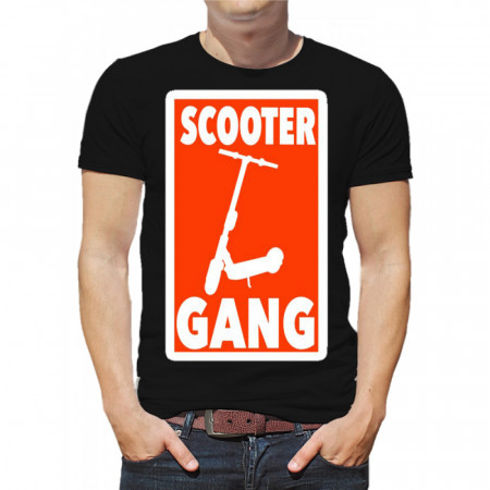 Мужская футболка Scooter gang (красный принт) из хлопка