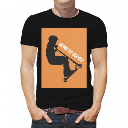 Мужская футболка Born to scoot! из хлопка