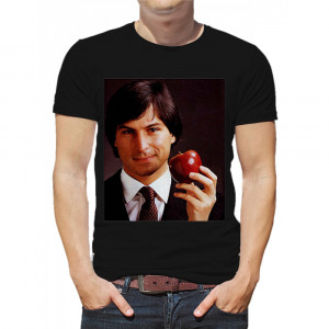 Мужская футболка Young Steve Jobs with an apple