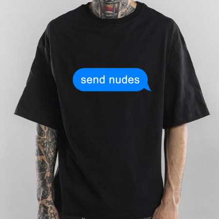Футболка Send nudes из хлопка