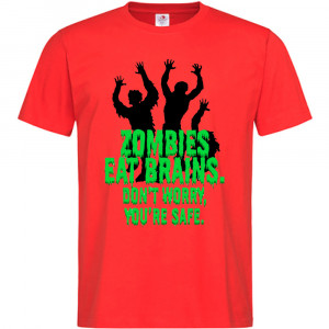Футболка Zombies eat brains. Don`t worry you`re safe Футболка Zombies eat brains. Don`t worry you`re safe