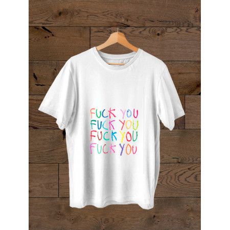 Футболка Fuck you (радужное настроение) из хлопка