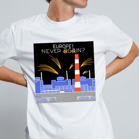 Мужская футболка Europe! Never again? из хлопка