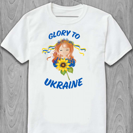 Футболка Glory to Ukraine (девушка) из хлопка