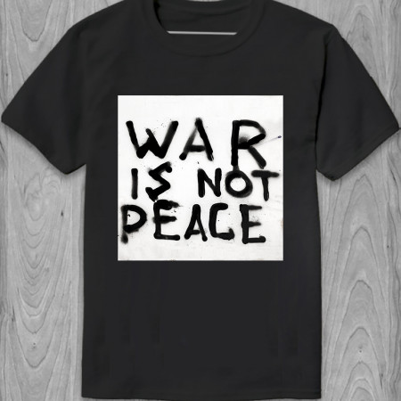 Мужская футболка War is not peace из хлопка