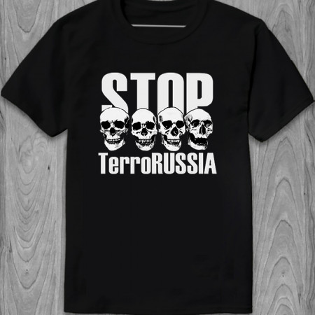 Футболка Stop TerroRUSSIA з бавовни