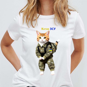 Футболка Котик в форме ЗСУ 