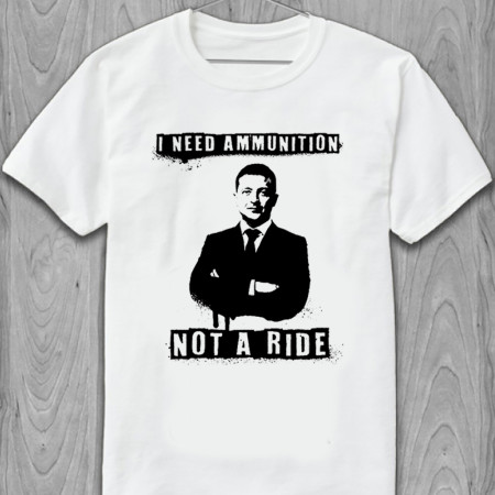 Футболка I need ammunition, not a ride из хлопка