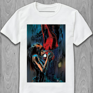 Мужская футболка Upside Down Kiss Spider-man and Mary Jane