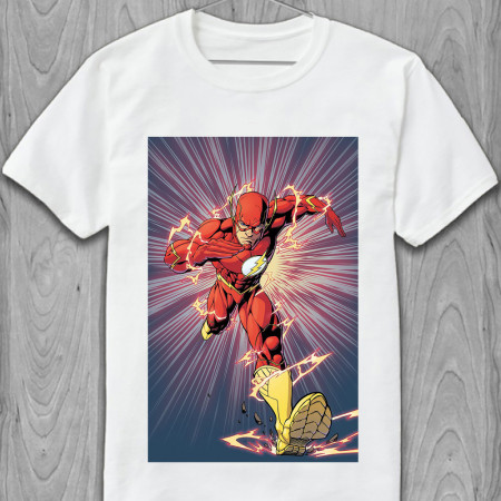 Мужская футболка The Flash poster из хлопка