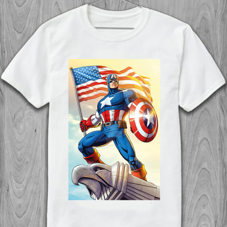 Мужская футболка Marvel Комиксы Марвел Captain America из хлопка