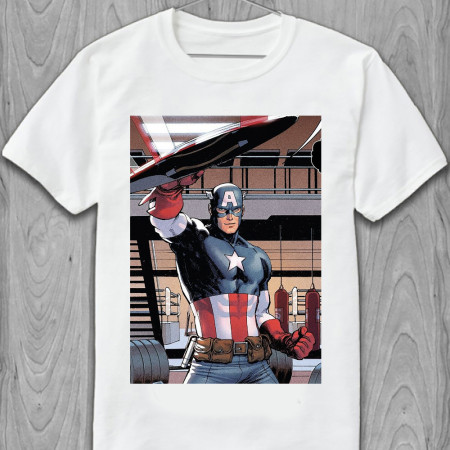Мужская футболка Marvel Комиксы Марвел The strong fist of Captain America из хлопка