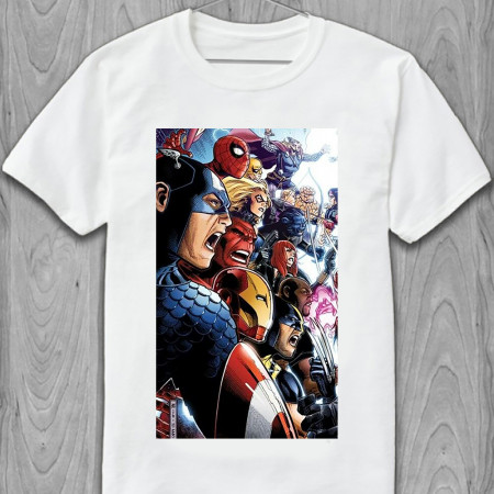 Мужская футболка Marvel Комиксы Марвел poster из хлопка
