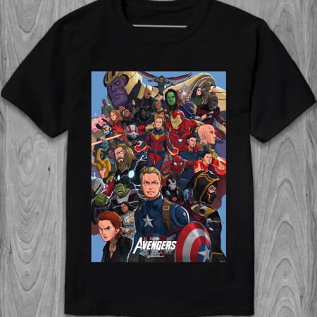 Мужская футболка Marvel Комиксы Марвел Avengers poster из хлопка