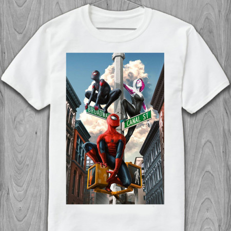 Мужская футболка Marvel Комиксы Марвел Spiderman Spider-people из хлопка