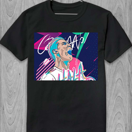 Футболка Роналду graffiti art из хлопка