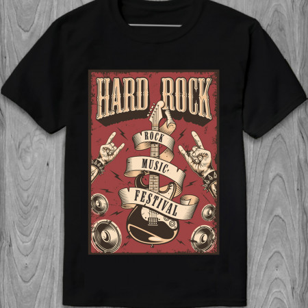 Футболка Hard Rock - Rock music festival из хлопка