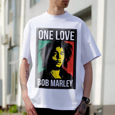 Футболка One Love - Bob Marley из хлопка