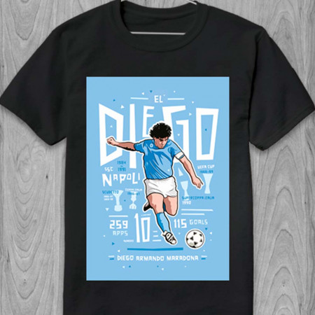 Футболка Diego Maradona, comics art  из хлопка