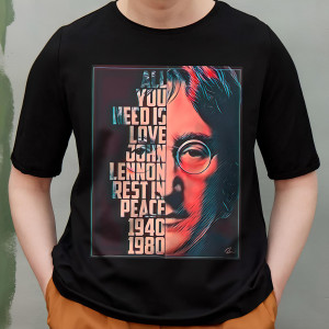 Футболка All you need is love John Lennon Rest in peace 1940 1980