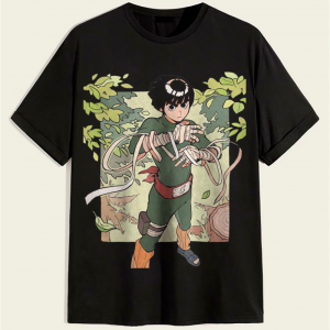 Футболка по мотивам  аниме Наруто "Naruto" Rock Lee