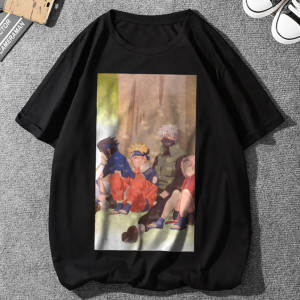 Футболка по мотивам аниме Наруто "Naruto" в стиле ретро Футболка по мотивам аниме Наруто "Naruto" в стиле ретро