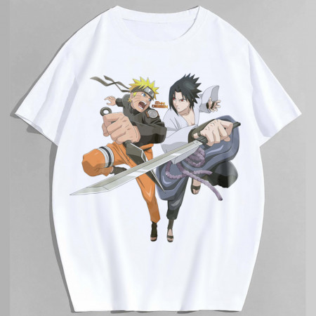 Футболка персонаж аниме Наруто "Naruto", Джирая Какаши и Удзумаки хлопковая