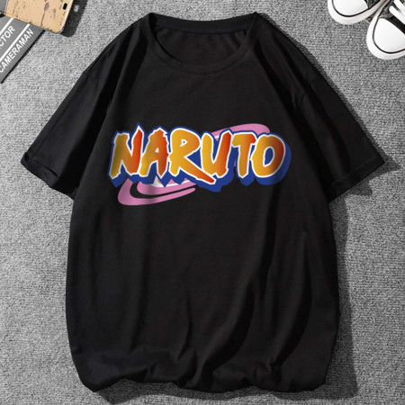 Футболка Наруто Naruto лого хлопковая