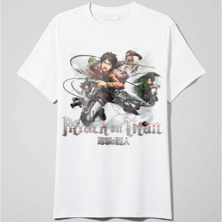 Футболка по мотивам аниме Attack on Titan Атака титанов, poster хлопковая