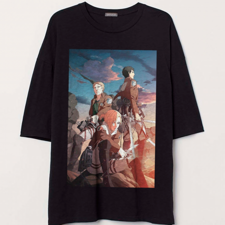 Футболка по мотивам аниме Attack on Titan Атака титанов, Энни Райнер Автор хлопковая