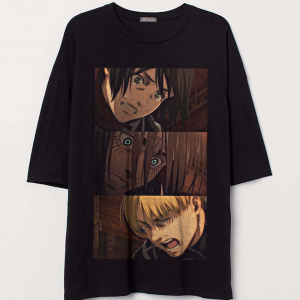 Футболка по мотивам аниме Attack on Titan Атака титанов, фрагмент из манги Футболка по мотивам аниме Attack on Titan Атака титанов, фрагмент из манги