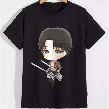 Футболка Attack on Titan Атака титанов, Аккерман маленький хлопковая