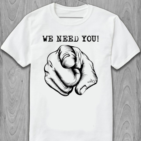 Футболка We need you! хлопковая